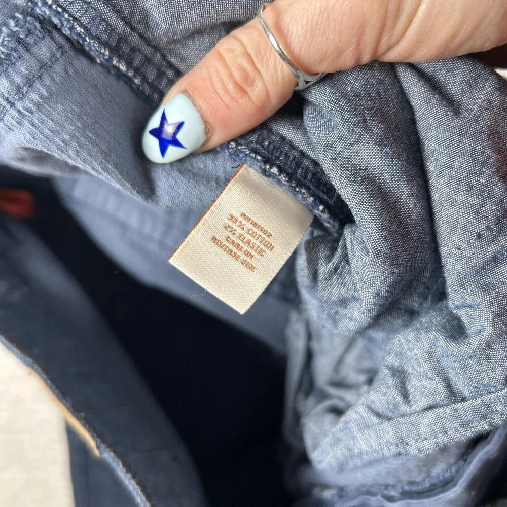 The Territory Ahead Pants Mens 33x31 Blue Corduroy Stretch Chino 5-Pocket Casual